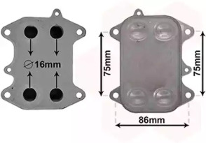VAN WEZEL 58013700 -  масляный радиатор, двигательное масло